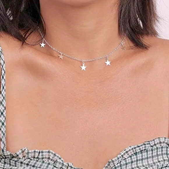 Jewelry Silver Star Choker Poshmark